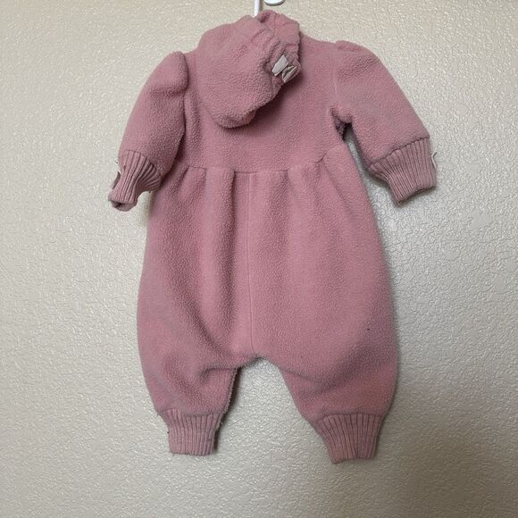 Vintage Fleece Infant Hooded One Piece Hartstrings 6/9 Months Girls - Picture 5 of 6
